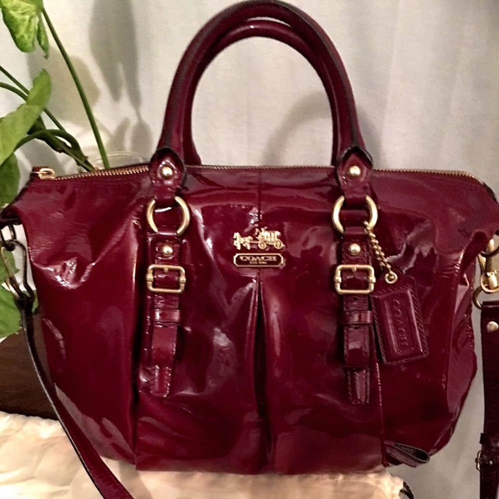 Coach Red Patent Leather Bag - like new